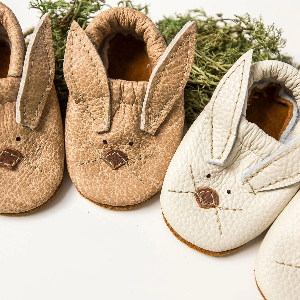 High Heel Cookies Latte & Milk Bunnies // Cute Critters Leather Shoes Baby and Toddler Bunny