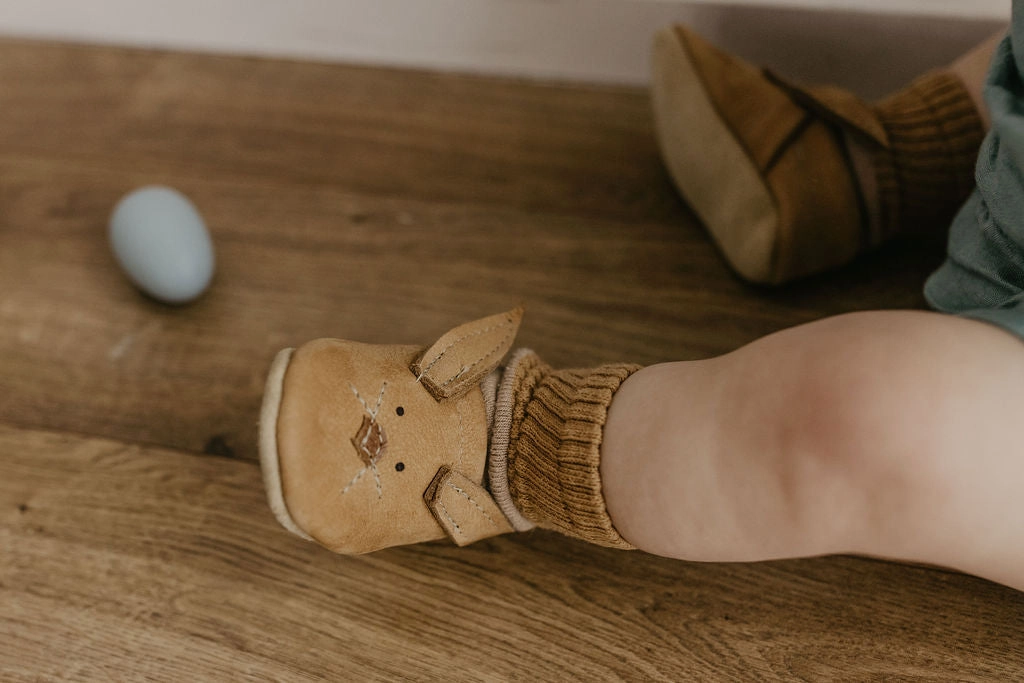 Used High Heels Latte & Milk Bunnies // Cute Critters Leather Shoes Baby and Toddler Bunny