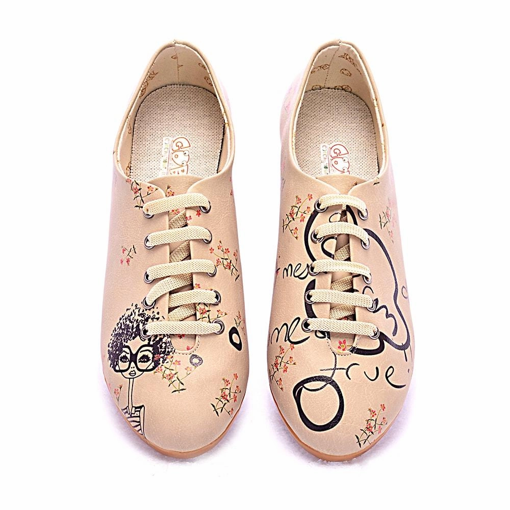 Curly Girl Ballerinas Shoes SLV004 Lace Up Style
