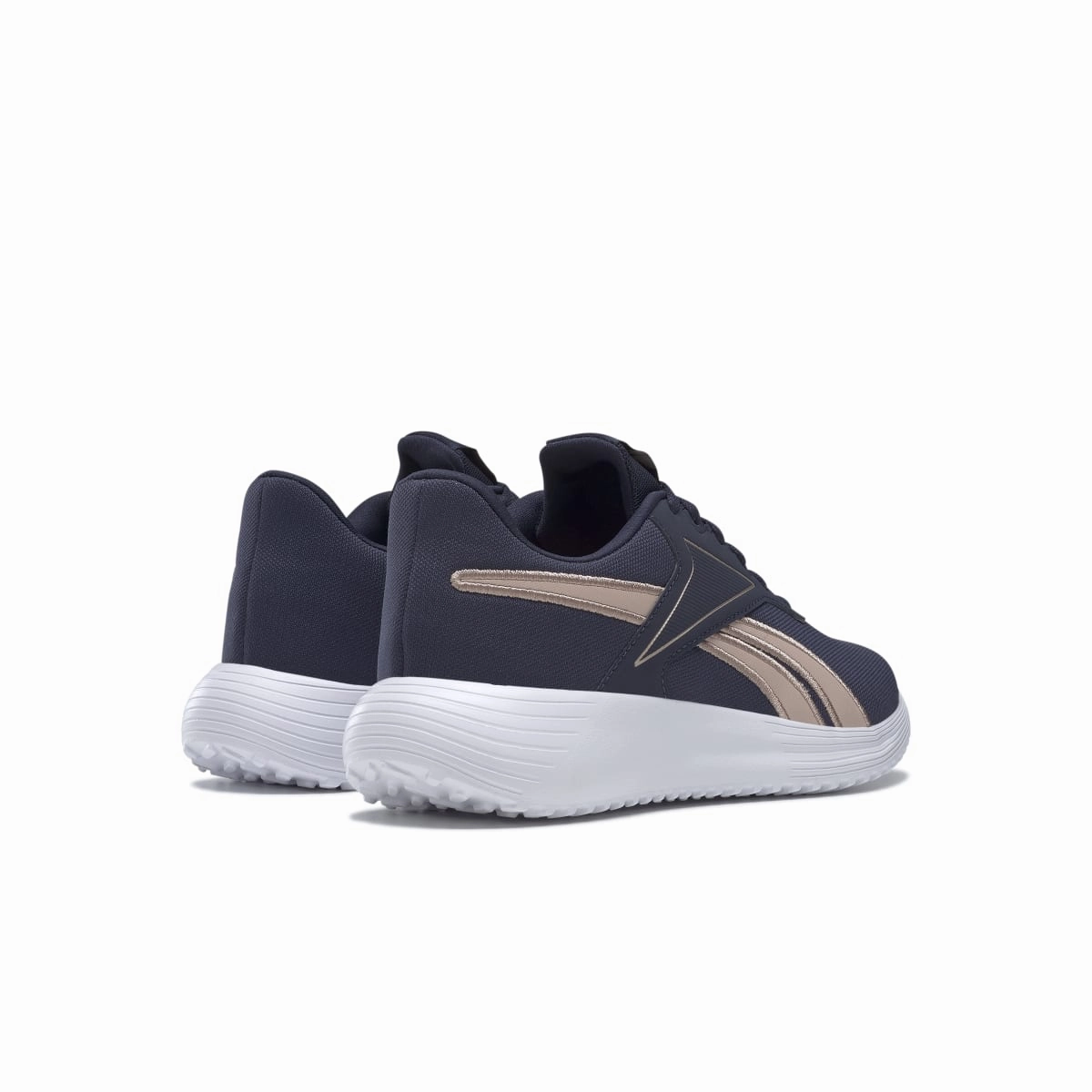 REEBOK H00891 LITE 3.0 WMN'S (Medium) Navy/Rose Gold/White Textile Running Shoes Rain Day