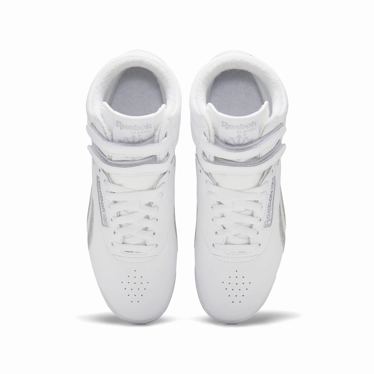 Urban Adventure Fashion Go REEBOK GX2232 F/S HI WMN'S (Medium) White/Silver Leather Lifestyle Shoes