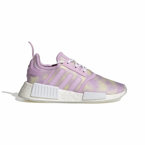 ADIDAS HQ6184 NMD_R1 JR'S (Medium) Lilac/White/Lilac Mesh Running Shoes Denim Cool