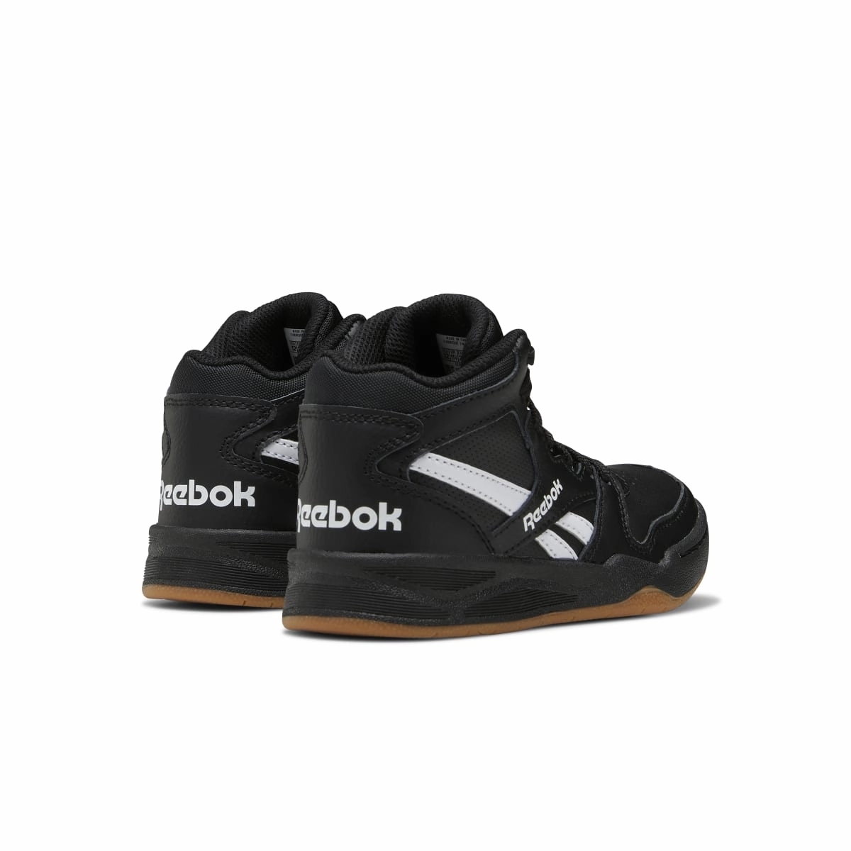REEBOK GV7028 BB4500 COURT KID'S (Medium) Black/Black/White Synthetic/Leather Basketball Shoes Trail Walk