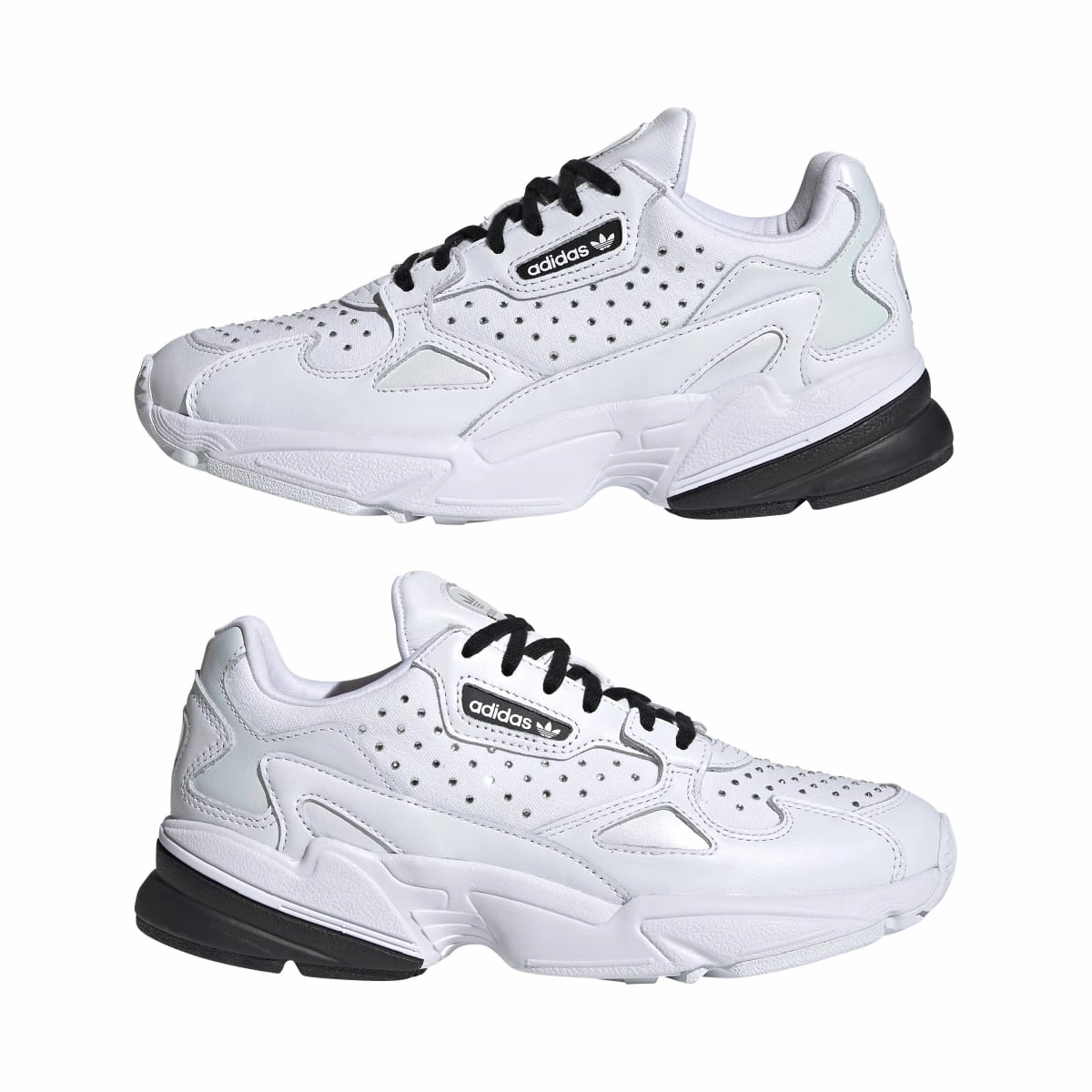 ADIDAS FV3413 FALCON WMN`S (Medium) White/Back/White Mesh/Leather Lifestyle Shoes Outdoor Adventure