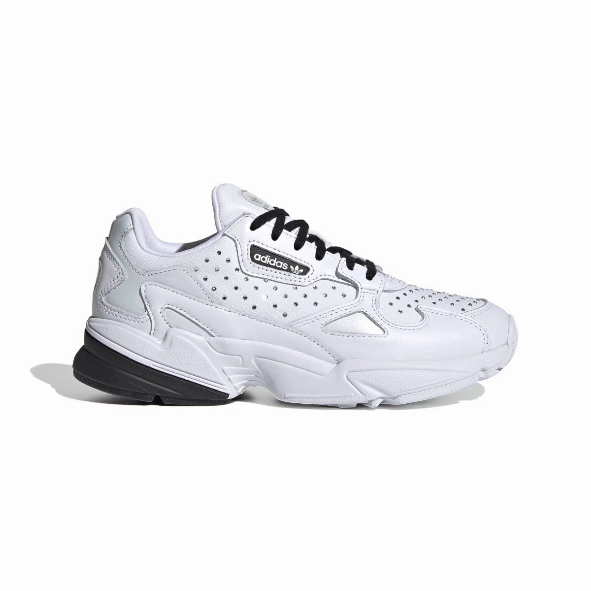 ADIDAS FV3413 FALCON WMN`S (Medium) White/Back/White Mesh/Leather Lifestyle Shoes Snow Warm Energy Walk