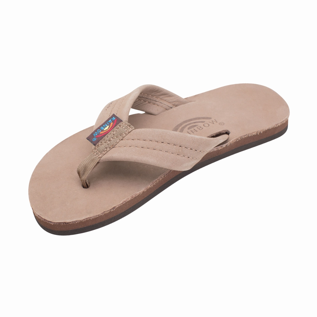 Night Out Airport Walk RAINBOW 101LTS00K/DKBR PREMIER LEATHER YTH'S (Medium) Dark Brown Leather Narrow Strap Sandals