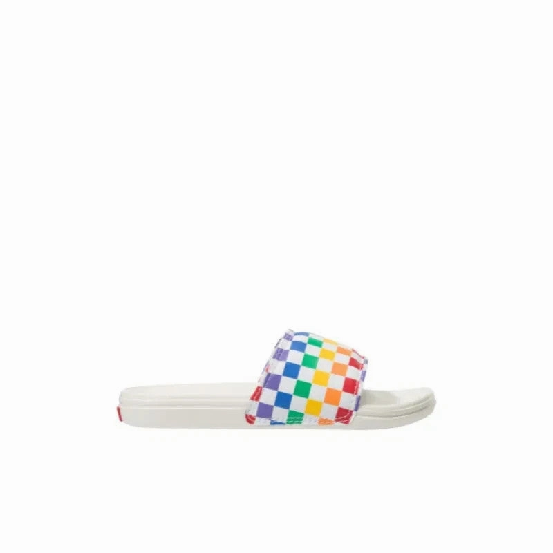 Vans La Costa VN0A5HTO196 Sandals Kids White Multi Check Slide JOBB1922 Comfort Cute Sandals
