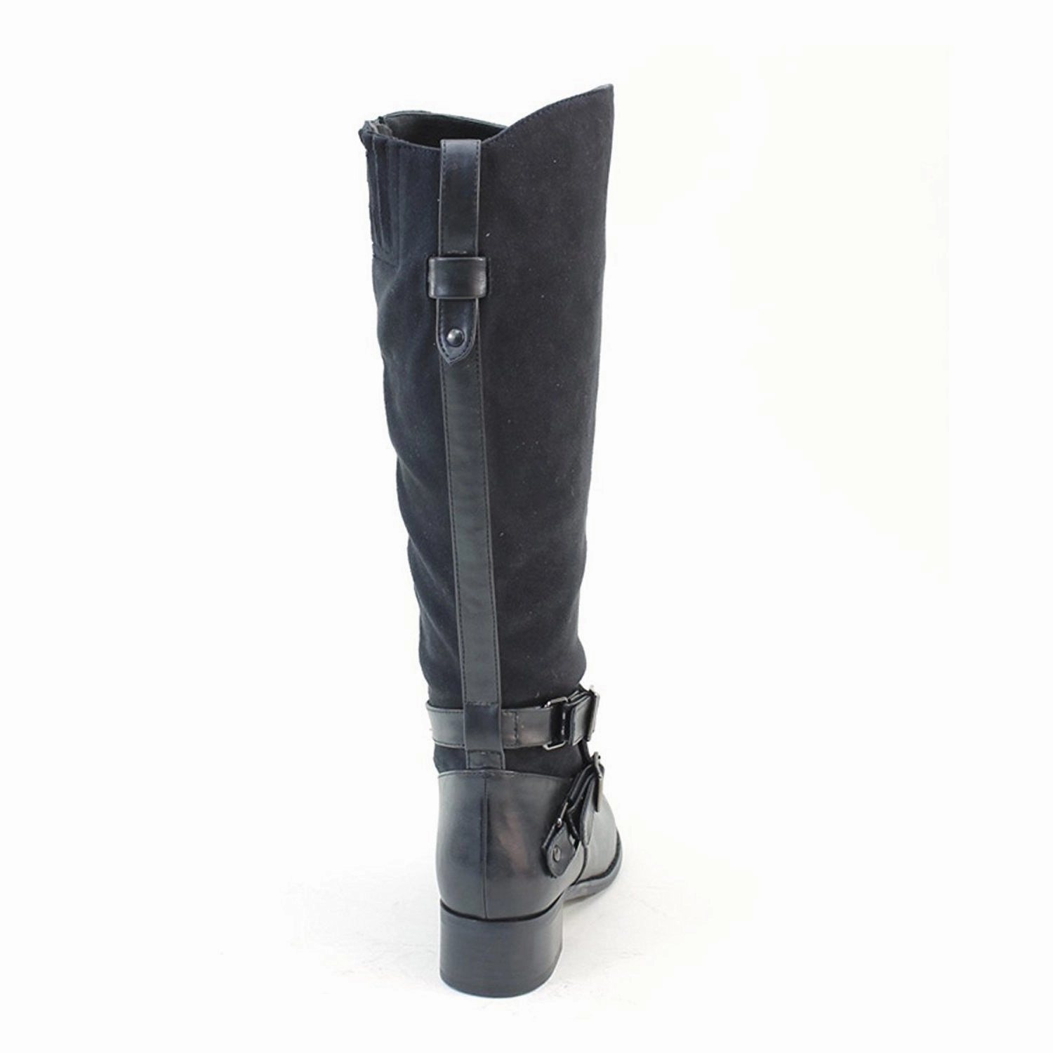 Vegan Suede & Leather Riding Ankle Strap Knee-high Women's Boots Flower Boots