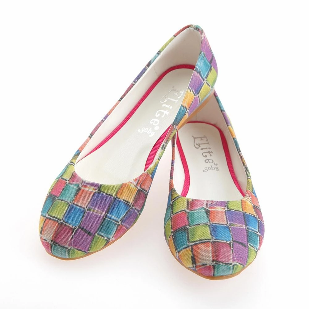 Colored Stones Ballerinas Shoes 1139 Early Jog School Day