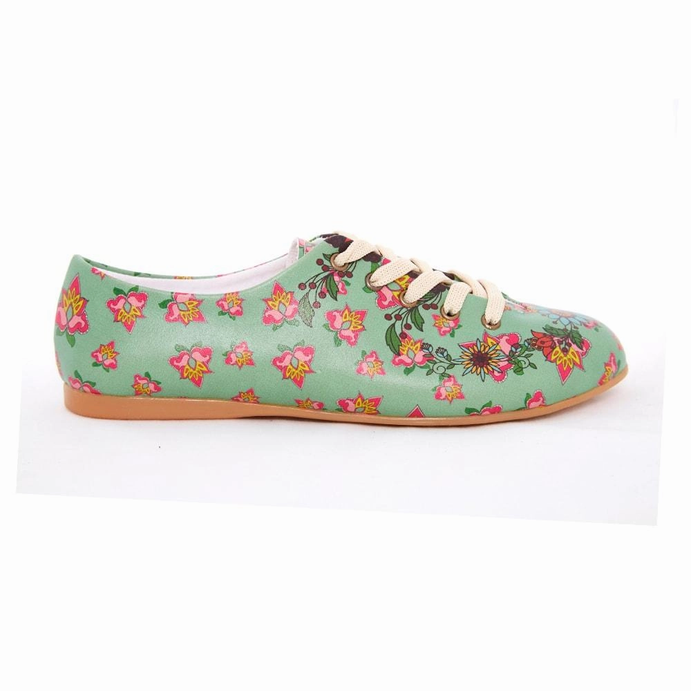 Leather Touch Flowers Ballerinas Shoes SLV071