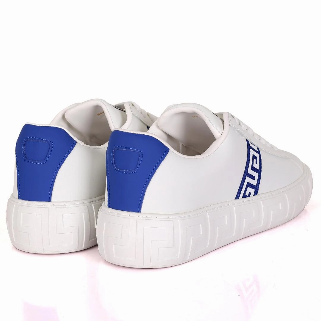Vers Crested Belt Logo Designed White Sole Lace Up Sneakers Asic Legends Wrestling Shoes
