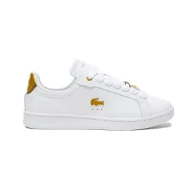 LACOSTE 7-45SFA0055216 CARNABY PRO 123 WMN'S (Medium) White/Gold Leather & Synthetic Lifestyle Shoes Outdoor Fun