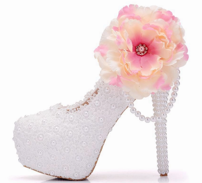 Women's Wide Toe Box Dress Shoes Women's Wedding Shoes Lace Shoes Beaded Flower Shoes High Heel Bridal Shoes,H36