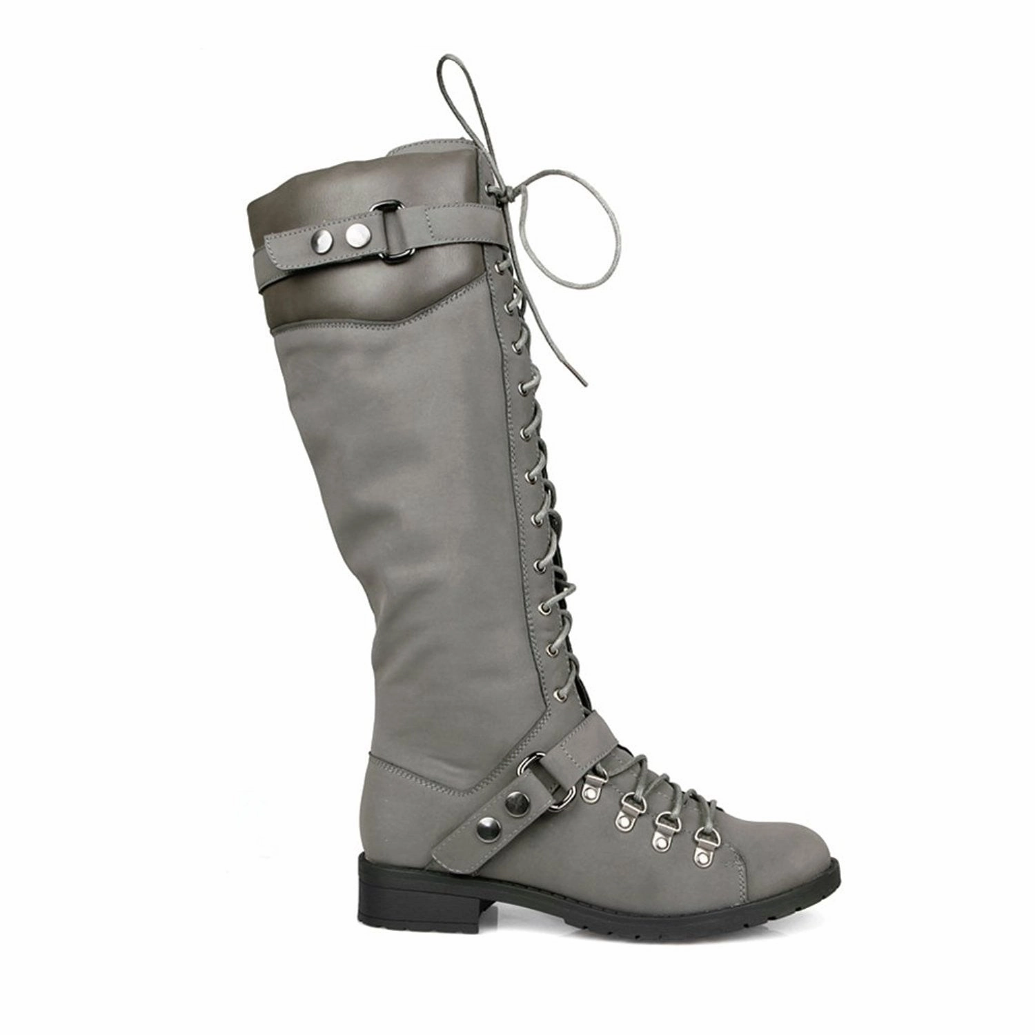 Harness Moto Vegan Leatherette Knee High Lace Up Harness Moto Women's Boot Jeffrey Campbell Hurricane Rain Boot