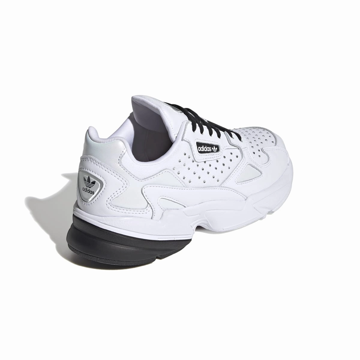 ADIDAS FV3413 FALCON WMN`S (Medium) White/Back/White Mesh/Leather Lifestyle Shoes Nordic Soft Calm Grey