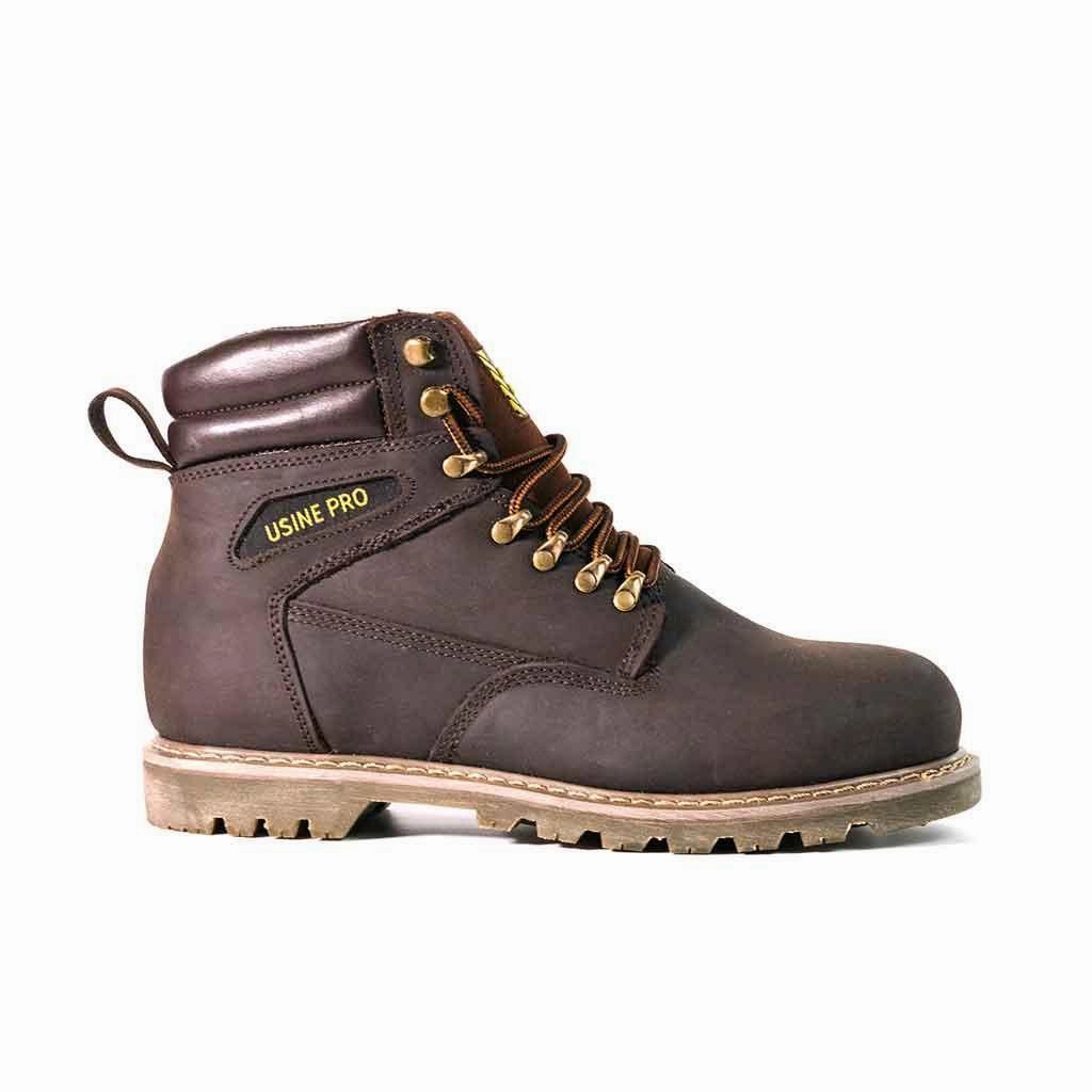 Work Boots For Standing On Concrete Men's 6" Steel Toe Boots - Genuine Leather | U001