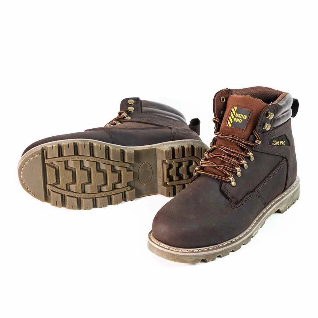 Men's 6" Steel Toe Boots - Genuine Leather | U001 Diesel Mechanic Work Boots