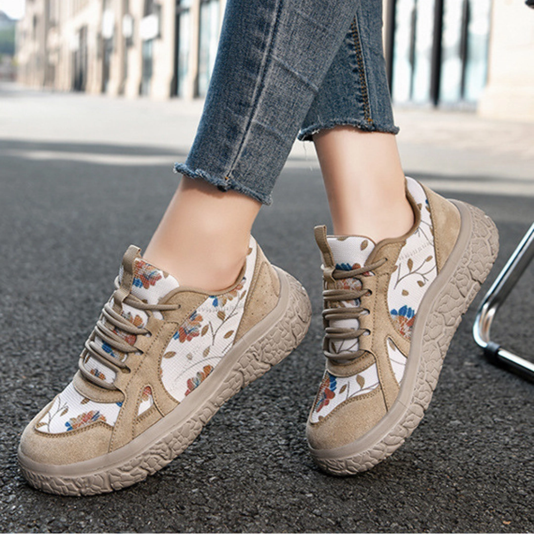 OCW Orthopedic Women Shoes Suede Leather Breathable Thick Soled Casual Shoes Best Walking Shoes For Flat Feet Reddit