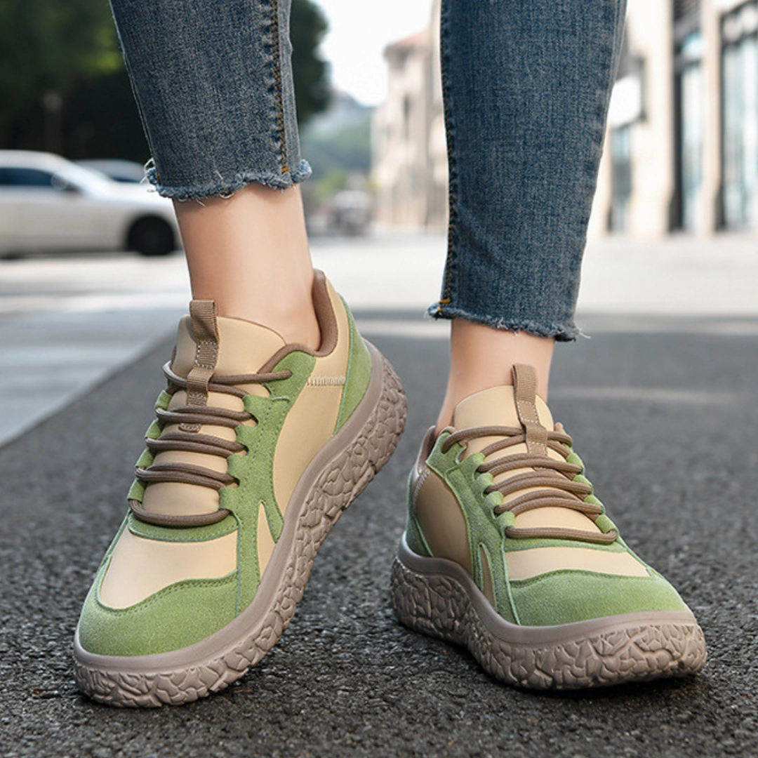 Cat Flats Shoes OCW Orthopedic Women Shoes Suede Leather Breathable Thick Soled Casual Shoes