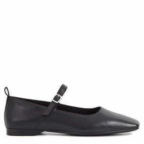 Loafers Bamboo Vagabond Women's Delia Shoes in Black Leather