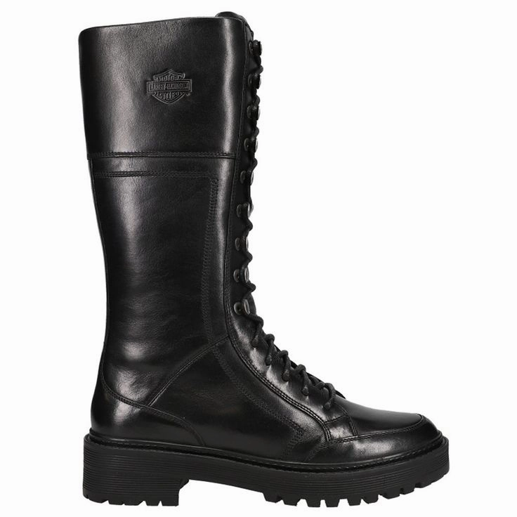 Boots Wide Toe Box HARLEY DAVIDSON Women's Dalwood 12" Lace Up Riding Boots D84744