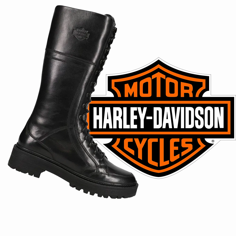 HARLEY DAVIDSON Women's Dalwood 12" Lace Up Riding Boots D84744 Keen Steel Cap Boots