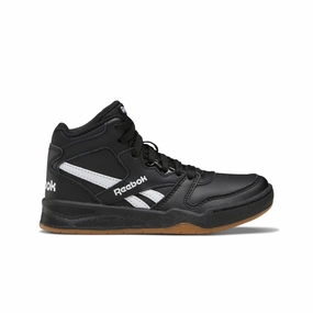 Soft Step REEBOK GV7028 BB4500 COURT KID'S (Medium) Black/Black/White Synthetic/Leather Basketball Shoes