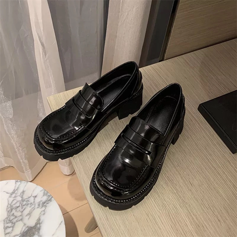 Asics Gel Ace Tour Golf Shoe Square Toe Platform Oxford Chunky Heel Shoes