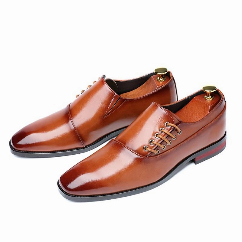 Patent Dress Shoes West Louis Trending Laces Style Elegant Leather Shoes