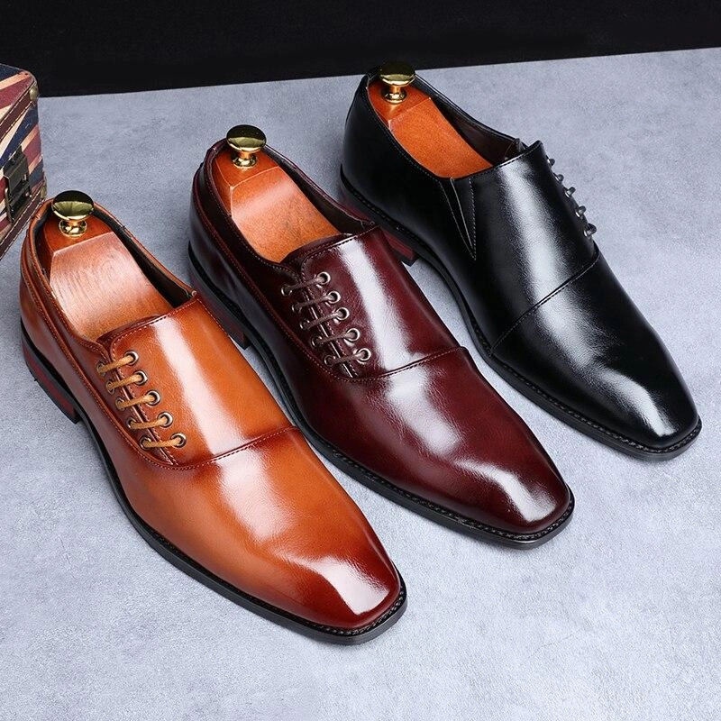 West Louis Trending Laces Style Elegant Leather Shoes American Made Dress Shoes