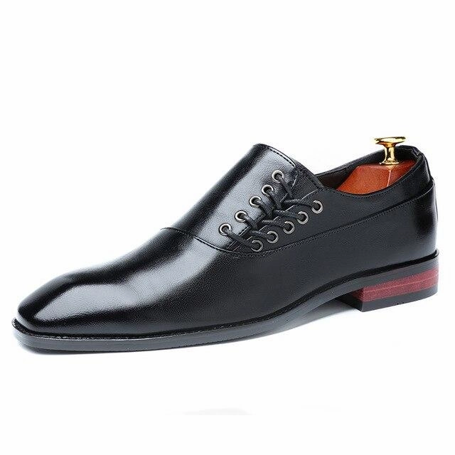 Print Dress Shoes West Louis Trending Laces Style Elegant Leather Shoes