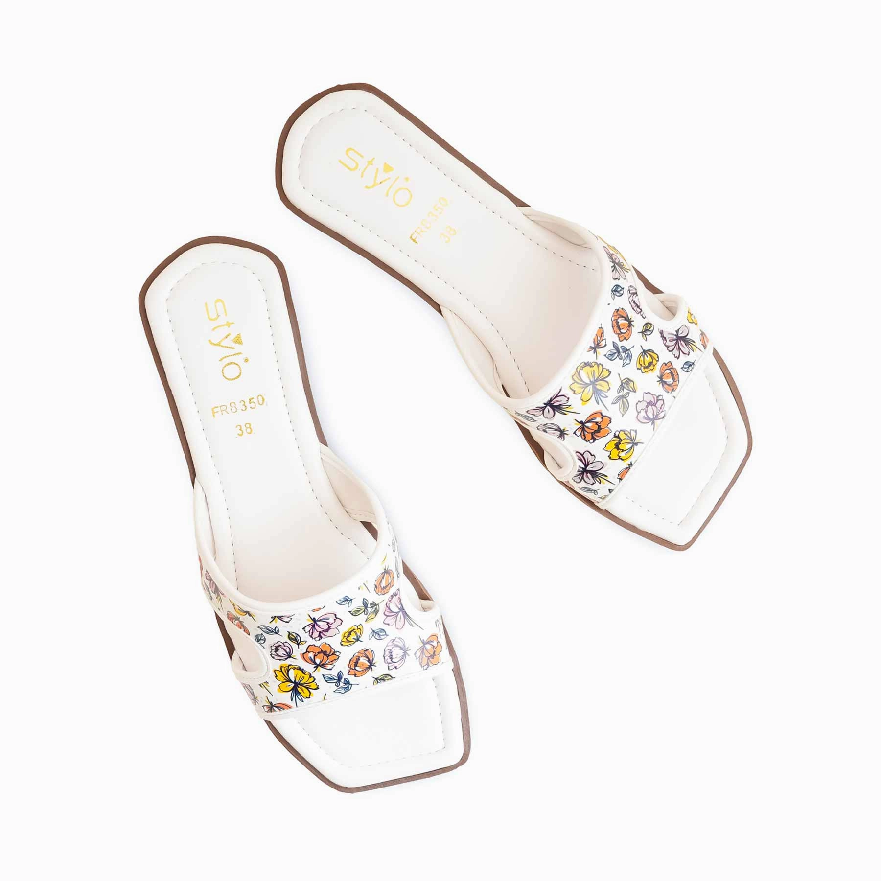 White Formal Women Slipper FR8350 The Row Slippers
