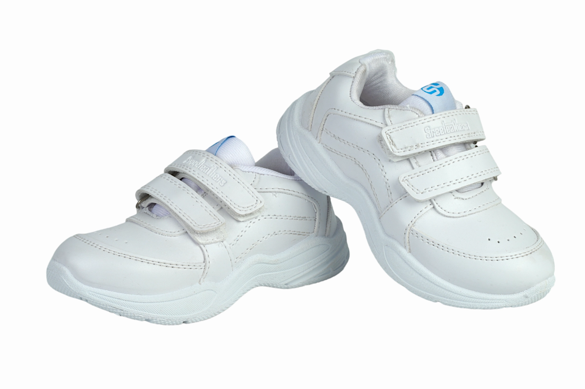 White Velcro School Shoes for Kids 57006 Fishing Boots
