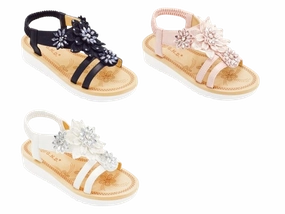 All Saints Wholesale Kids Embellished Flat Sandals Assorted Colors Ella NGJK
