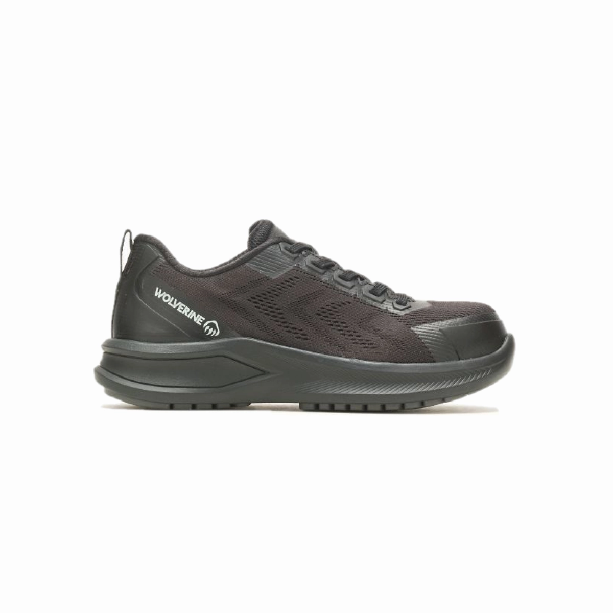 Free Action Fit Ride Performance WOLVERINE W231008-W BOLT KNIT CT WMN'S (Wide) Black Mesh/Knit Work Shoes