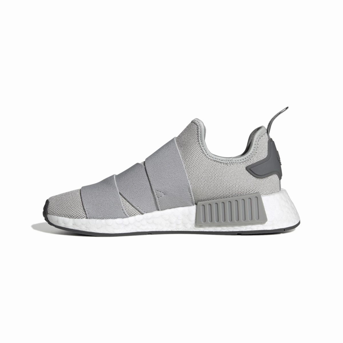 ADIDAS GW9470 NMD_R1 STRAP WMN'S (Medium)  Gray/White/Gray Stretch Knit Running Shoes EVA - sole shoes