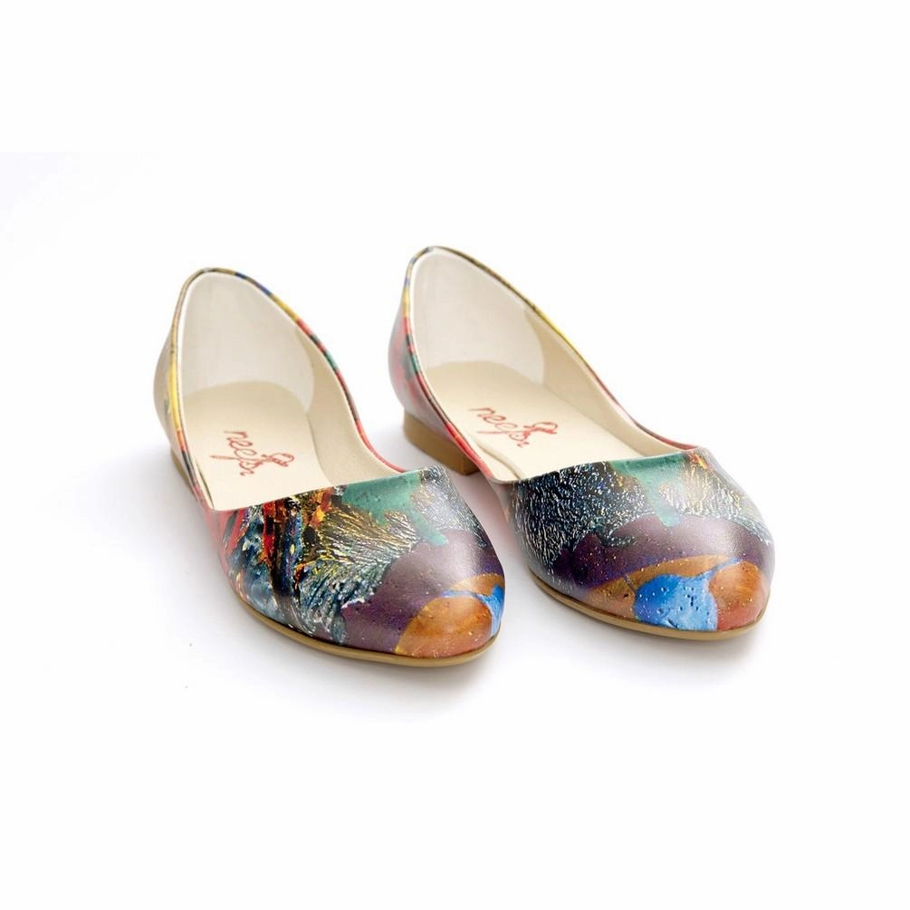 Pattern Ballerinas Shoes NSS358 Denim Cool