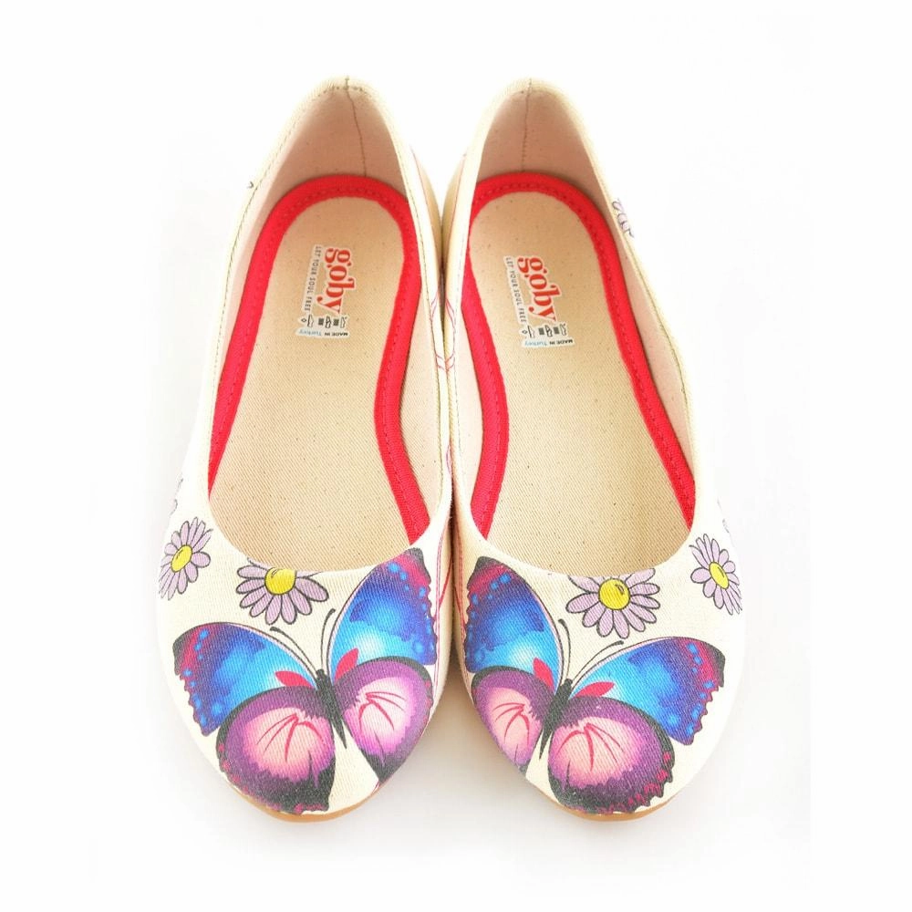 Daisy and Butterfly Ballerinas Shoes 1105 Step Tall