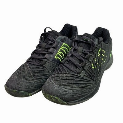 Adizero Ubersonic 4.1 Tennis Shoes Wilson Tennis Shoes Boys 4 Black Neon Green Athletic Court Sneakers