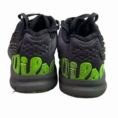 Wilson Tennis Shoes Boys 4 Black Neon Green Athletic Court Sneakers Barricade Tennis Shoes
