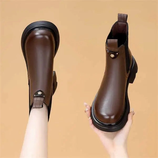 Winter Boots Lady Women's Rubber Shoes Rain Round Toe Boots-Women Luxury Designer Chelsea 2024 Med Ankle Autumn Fashion Coach Logo Rain Boots