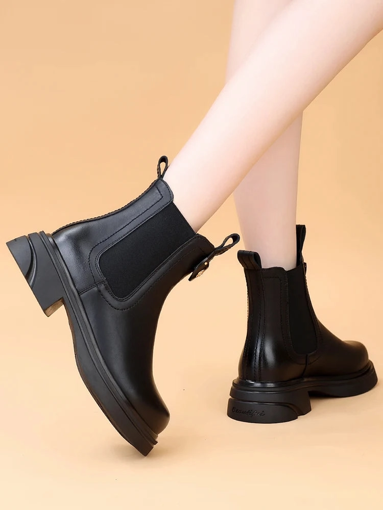 Winter Boots Lady Women's Rubber Shoes Rain Round Toe Boots-Women Luxury Designer Chelsea 2024 Med Ankle Autumn Fashion Avengers Rain Boots