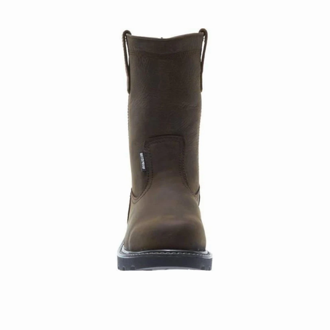 Event Step WOLVERINE W10682-EW FLOORHAND 10'' WP WELLINGTON MN'S (Extra Wide) Dark Brown Leather Work Boots