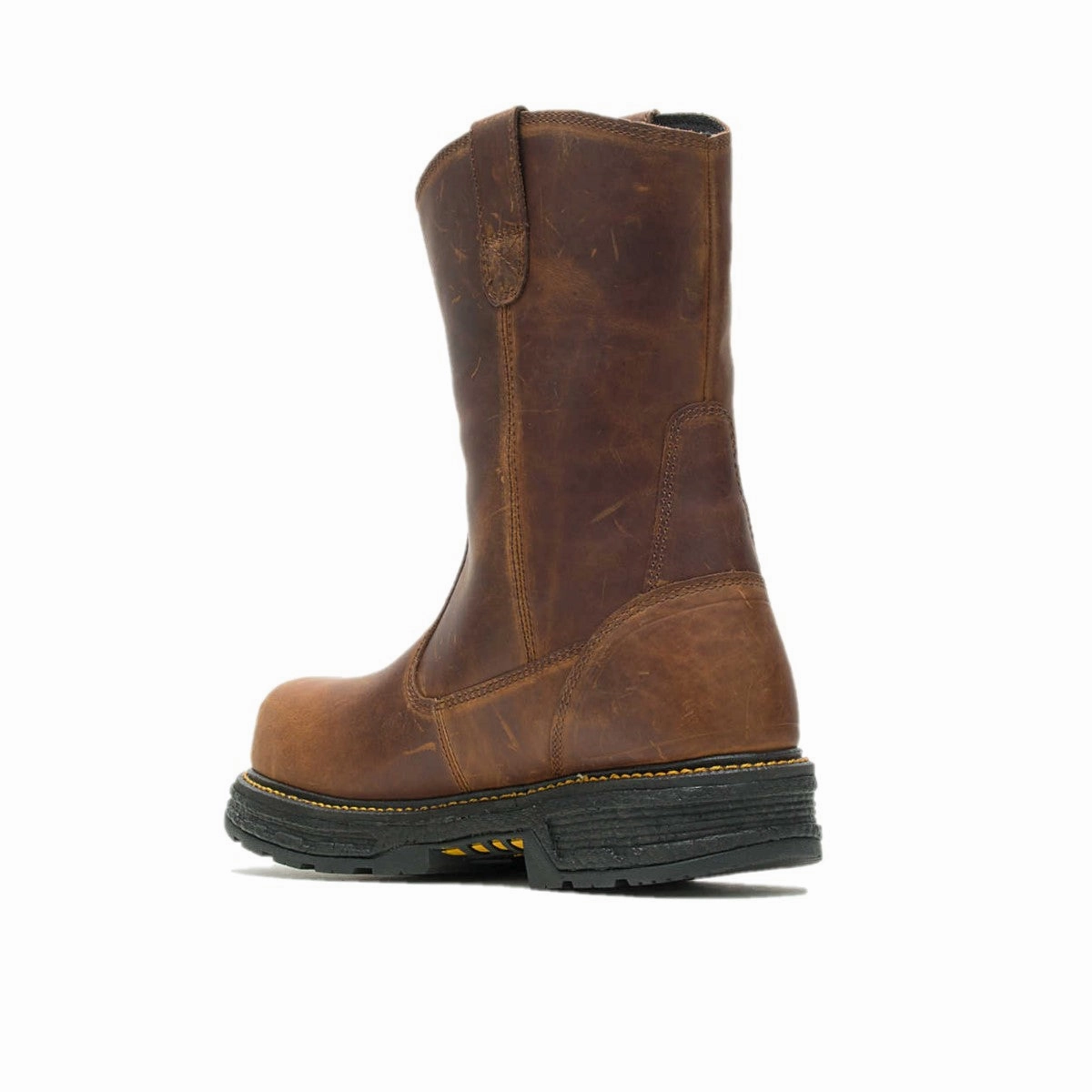 Heavy Duty Cushioning System WOLVERINE W201178-EW HELLCAT ULTRASPRING WELLINGTON 10'' CT WP MN'S (Extra Wide) Tobacco Leather Work Boots