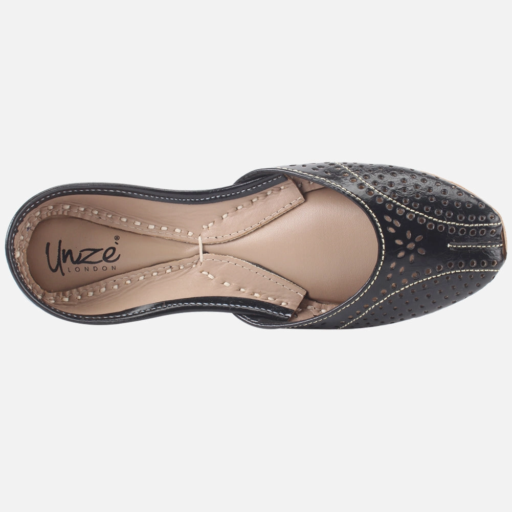 Women "MIA" Plain Flat Khussa Insoles Running Shoes