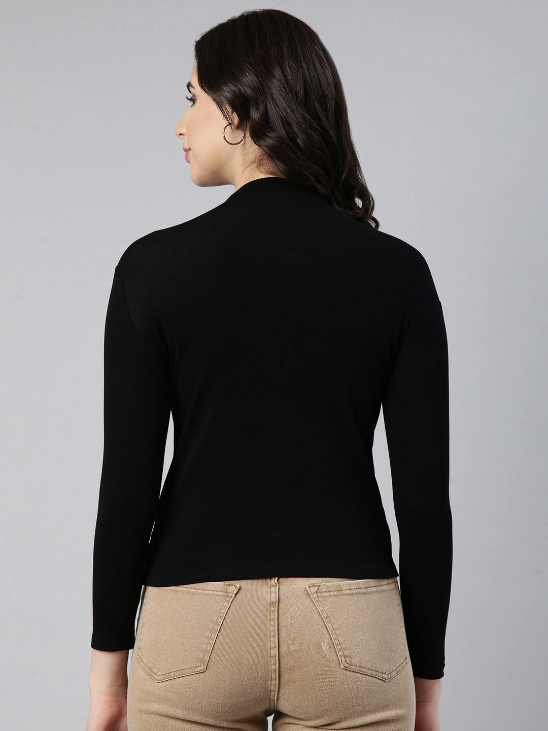 Best Work Boots For Hot Feet Women's Black Studded Embellished Fitted Top