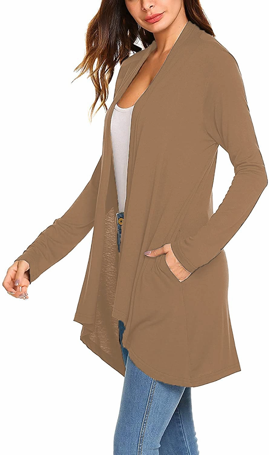 Ariat Working Boots Women's Casual Long Sleeve Open Front Lightweight Drape Cardigans with Pockets