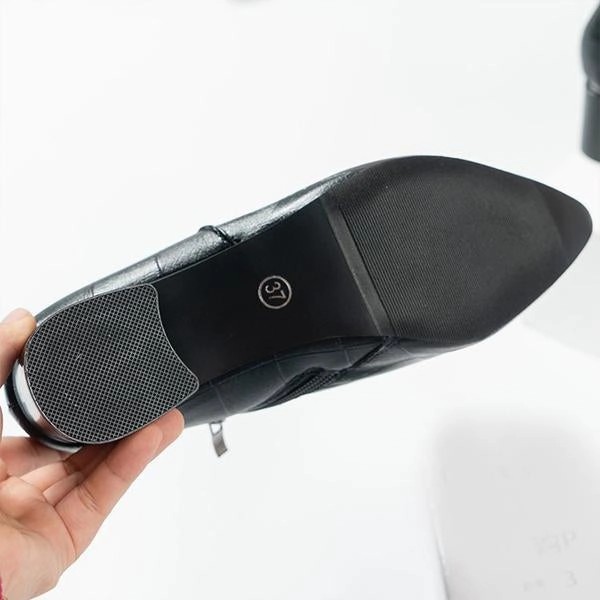 Women's Fashionable Rhinestone Retro Side Zipper Block Heels 33174443S New Nmd Adidas Shoes