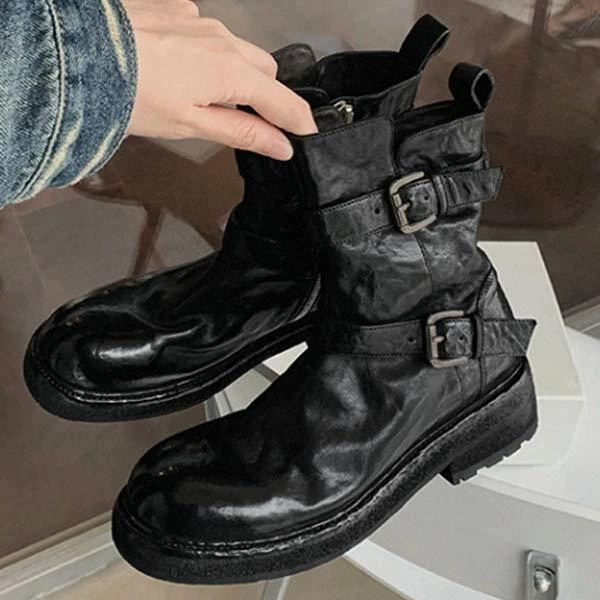 Adidas Ultraboost Light Legacy Running Shoe Women's Genuine Leather Buckle-Zip Thick-Soled Martin Boots 51005687C