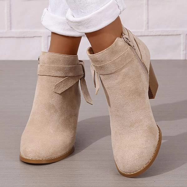 Women's High Heel Fashion Boots with Chunky Heels 54890840C Thick Adidas Shoes